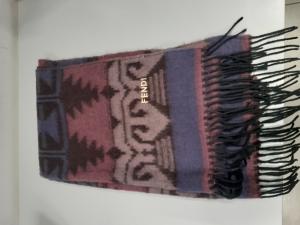CS908/2024 FENDI BRAND WOOL SCARF VIOLETS AND PINK